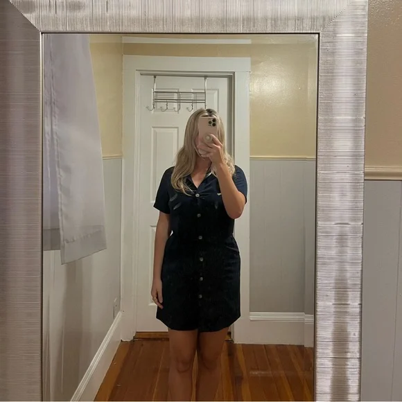 NWT BP. (Nordstrom) navy button up dress size small, extra button included! - Picture 5 of 6